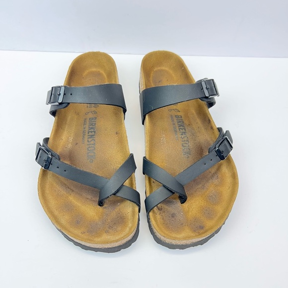 Birkenstock Mayari Sandals US Size 9 EU 40 Black Adjustable Toe Loop Slide Shoe - Picture 5 of 7